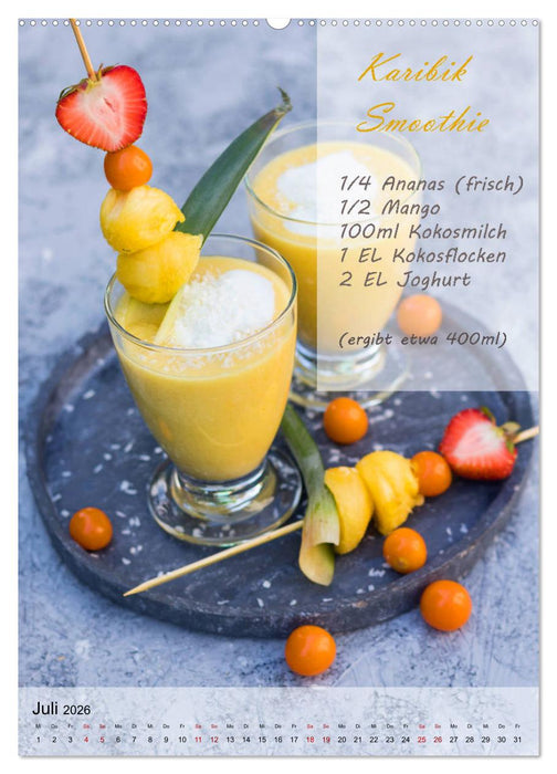 Smoothies zum Selbermachen (CALVENDO Premium Wandkalender 2026)