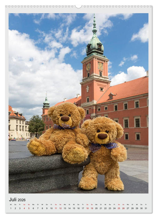 Travelling Teddy in Europa (CALVENDO Premium Wandkalender 2026)