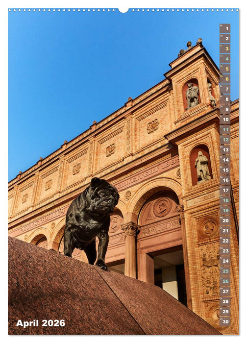 Möpse in Hamburg (CALVENDO Wandkalender 2026)