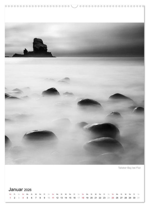 Isle of Skye - Langzeitbelichtungen in Schwarzweiß (CALVENDO Premium Wandkalender 2026)
