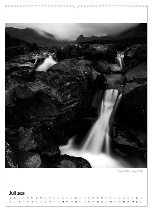 Isle of Skye - Langzeitbelichtungen in Schwarzweiß (CALVENDO Premium Wandkalender 2026)