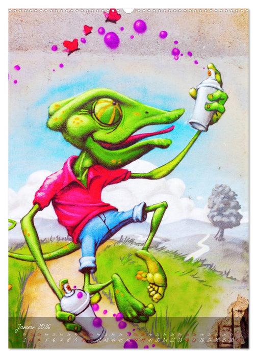 Faszinierende Streetart an Mauern und Hauswänden (CALVENDO Premium Wandkalender 2026)