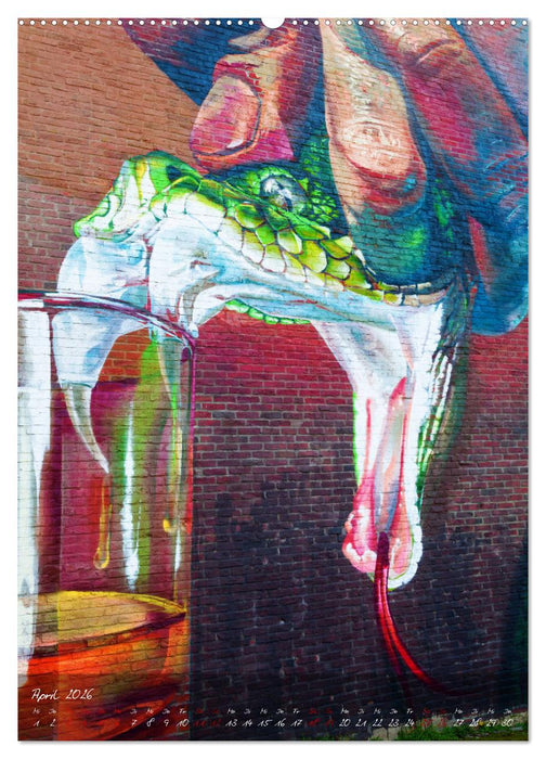 Faszinierende Streetart an Mauern und Hauswänden (CALVENDO Premium Wandkalender 2026)