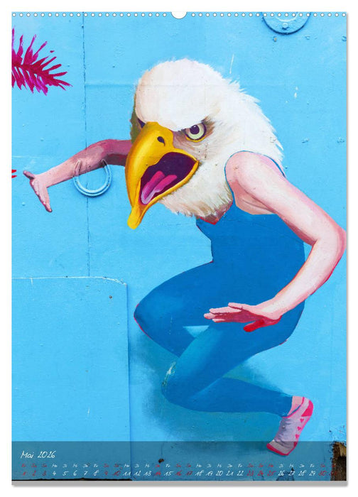 Faszinierende Streetart an Mauern und Hauswänden (CALVENDO Premium Wandkalender 2026)