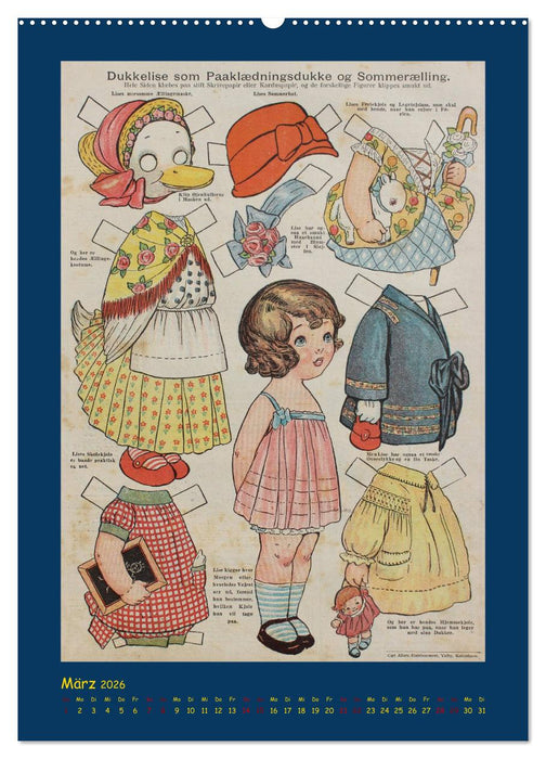 Dukke Lise Kalender - Anziehpuppen aus Papier (CALVENDO Wandkalender 2026)