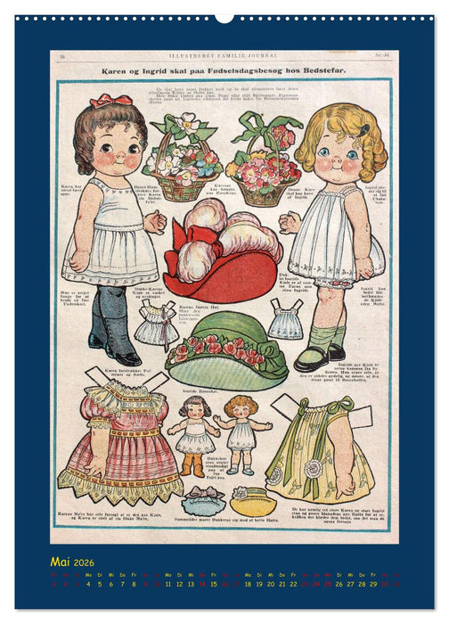 Dukke Lise Kalender - Anziehpuppen aus Papier (CALVENDO Wandkalender 2026)