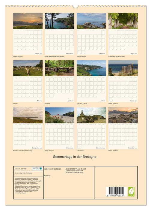 Sommertage in der Bretagne (CALVENDO Premium Wandkalender 2026)