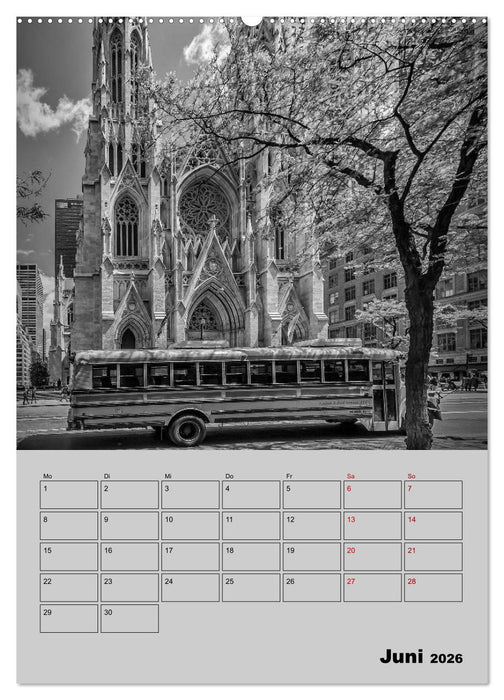 NEW YORK CITY Monochrome Stadtansichten (CALVENDO Premium Wandkalender 2026)