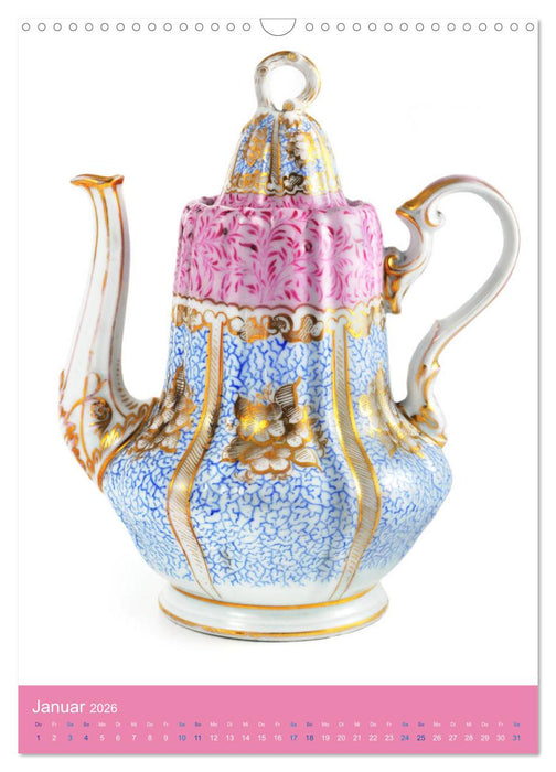 Kaffeeklatsch - Antikes Porzellan (CALVENDO Wandkalender 2026)