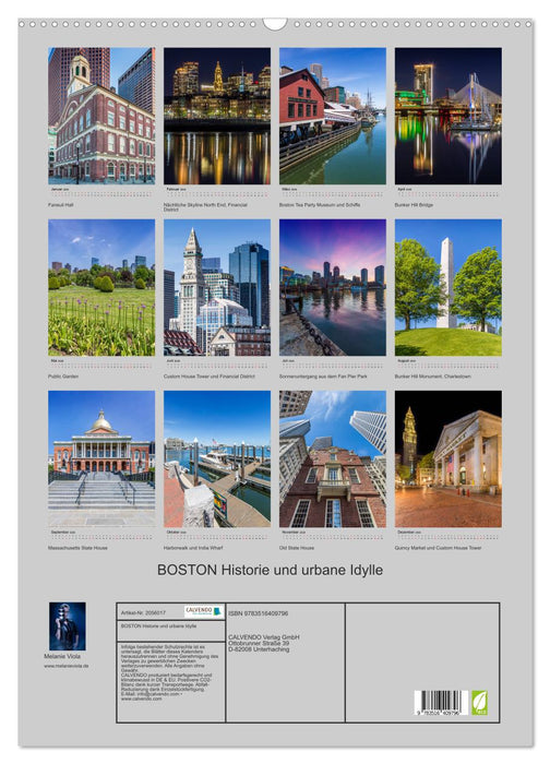 BOSTON Historie und urbane Idylle (CALVENDO Wandkalender 2026)