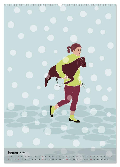 Zwölf Augenblicke - Illustrationen aus dem Leben (CALVENDO Premium Wandkalender 2026)