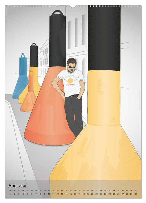 Zwölf Augenblicke - Illustrationen aus dem Leben (CALVENDO Premium Wandkalender 2026)