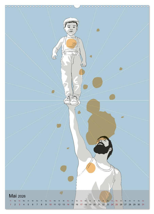 Zwölf Augenblicke - Illustrationen aus dem Leben (CALVENDO Premium Wandkalender 2026)