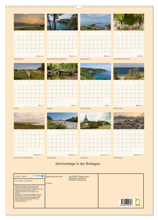 Sommertage in der Bretagne (CALVENDO Wandkalender 2026)