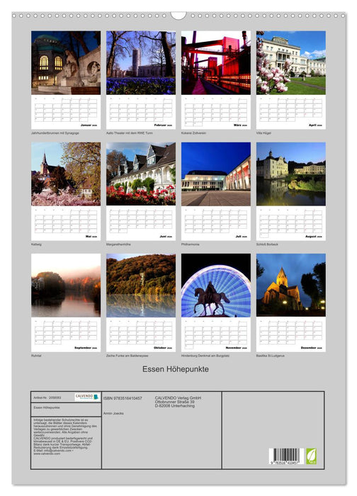 Essen Höhepunkte (CALVENDO Wandkalender 2026)
