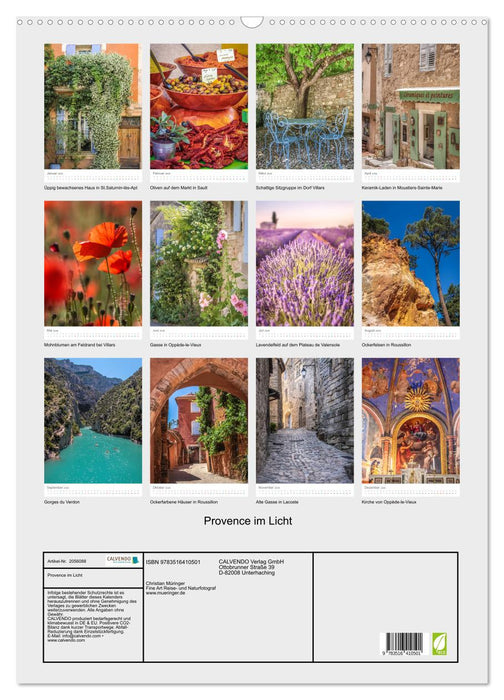 Provence im Licht (CALVENDO Wandkalender 2026)