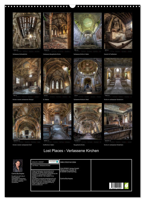 Lost Places - Verlassene Kirchen (CALVENDO Wandkalender 2026)