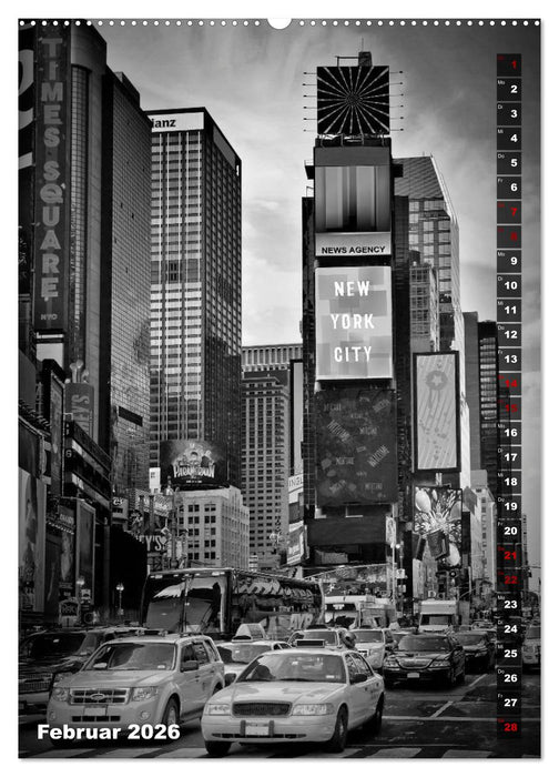 NEW YORK CITY Monochrome Stadtansichten (CALVENDO Premium Wandkalender 2026)