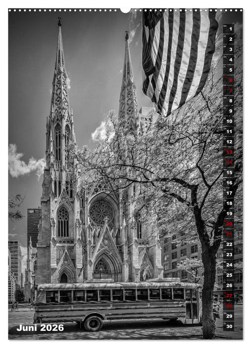 NEW YORK CITY Monochrome Stadtansichten (CALVENDO Premium Wandkalender 2026)