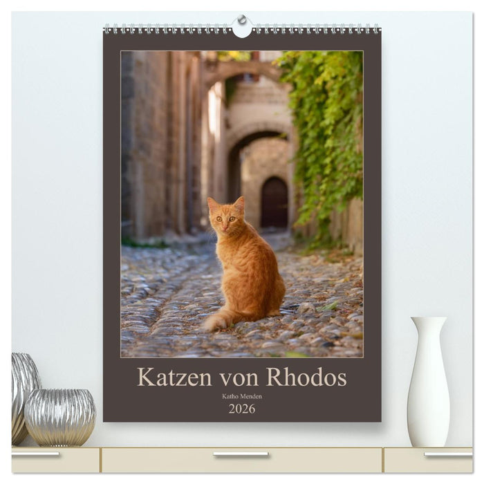 Katzen von Rhodos (CALVENDO Premium Wandkalender 2026)