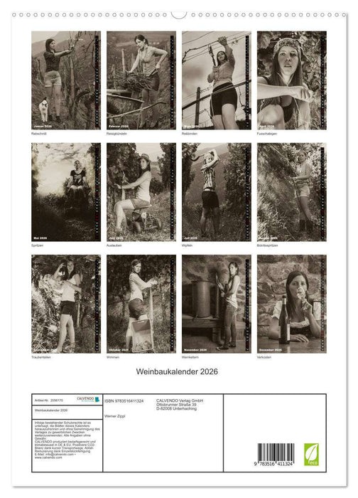 Weinbaukalender 2026 (CALVENDO Premium Wandkalender 2026)