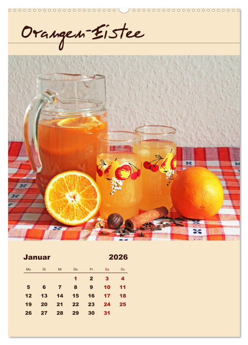 Erfrischender Eistee - Rezeptideen (CALVENDO Premium Wandkalender 2026)