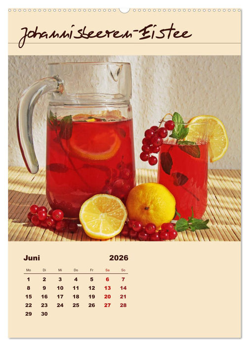 Erfrischender Eistee - Rezeptideen (CALVENDO Premium Wandkalender 2026)