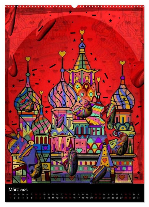 Die verrückte Welt der Popart von Nico Bielow (CALVENDO Premium Wandkalender 2026)