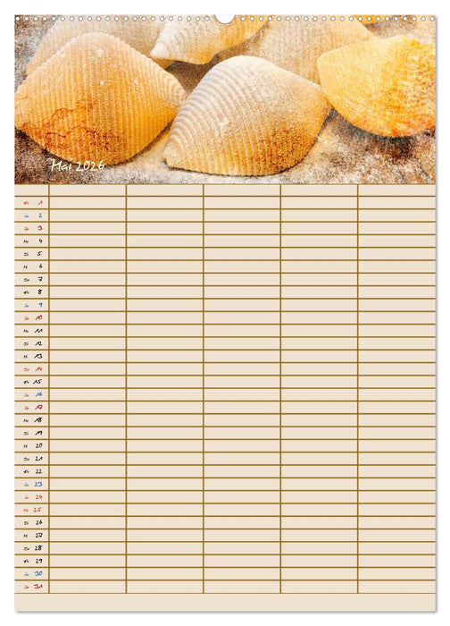 Italienische Küche mit Familienplaner (CALVENDO Premium Wandkalender 2026)