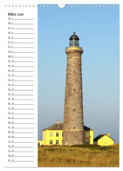 Leuchttürme in Dänemark (CALVENDO Wandkalender 2026)