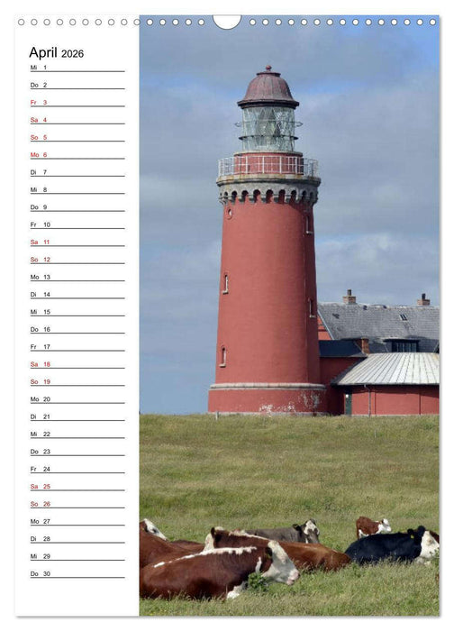 Leuchttürme in Dänemark (CALVENDO Wandkalender 2026)