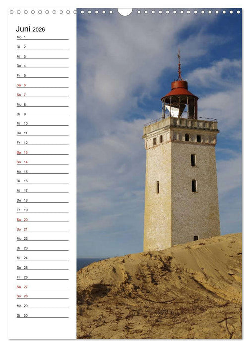 Leuchttürme in Dänemark (CALVENDO Wandkalender 2026)