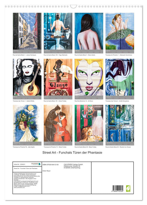 Street Art - Funchals Türen der Phantasie (CALVENDO Wandkalender 2026)