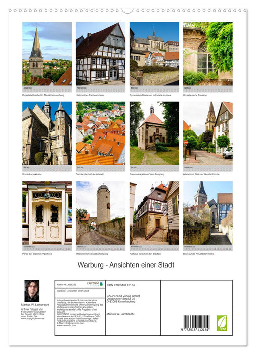 Warburg - Ansichten einer Stadt (CALVENDO Premium Wandkalender 2026)