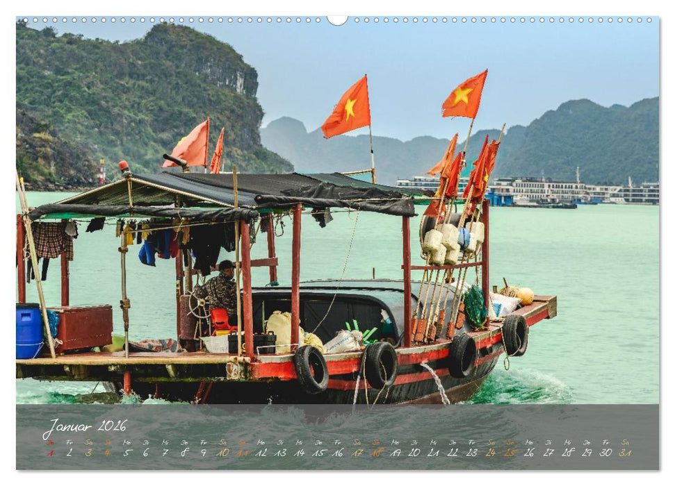Vietnam von Hanoi bis Phu Quoc Menschen, Landschaften und Städte (CALVENDO Wandkalender 2026)