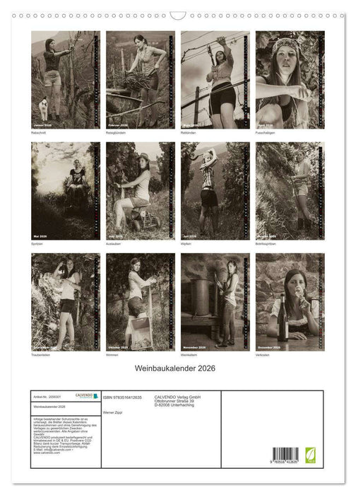 Weinbaukalender 2026 (CALVENDO Wandkalender 2026)