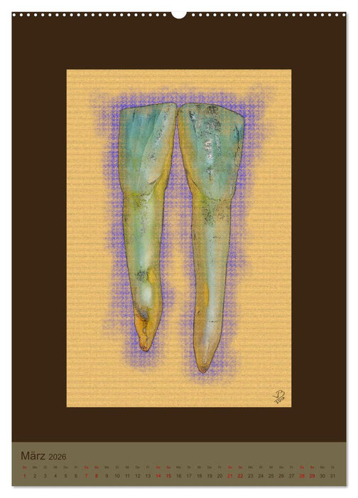Zähne auf Leinwand (CALVENDO Wandkalender 2026)
