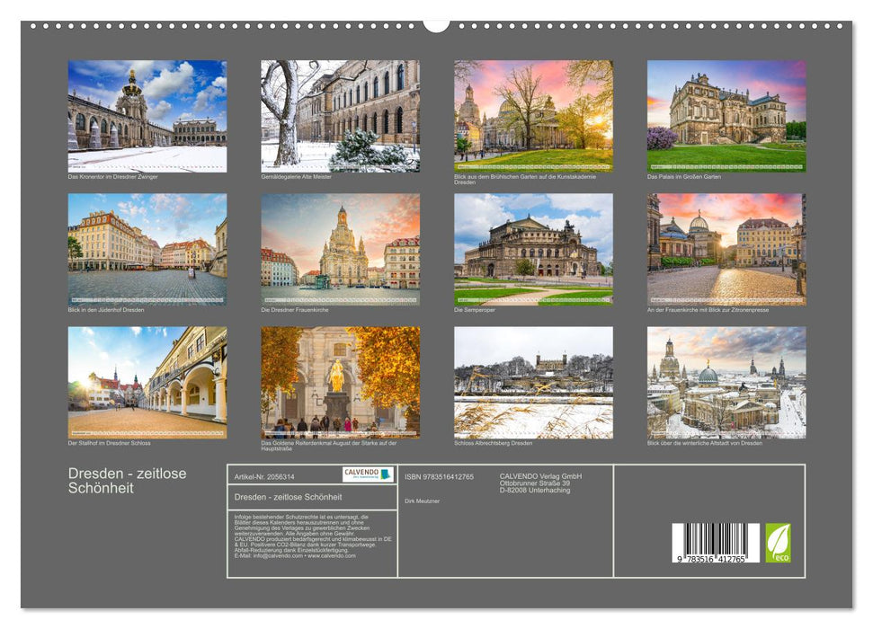 Dresden - zeitlose Schönheit (CALVENDO Premium Wandkalender 2026)