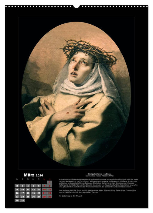 Heilige - Ihr Leben und Wirken auf Gemälden der alten Meister (CALVENDO Wandkalender 2026)