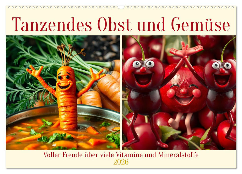 Tanzendes Obst und Gemüse (CALVENDO Wandkalender 2026)
