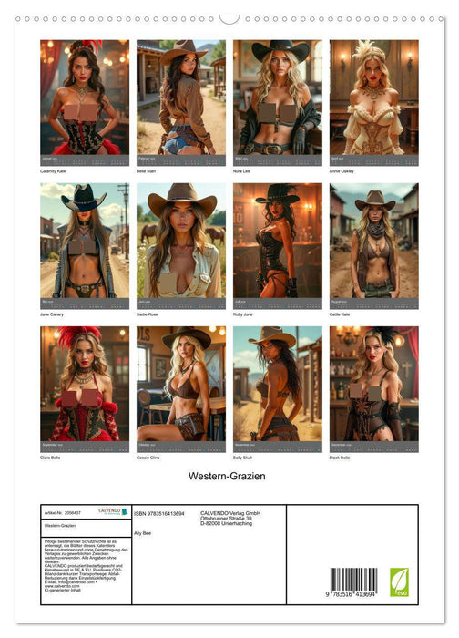 Western-Grazien (CALVENDO Premium Wandkalender 2026)