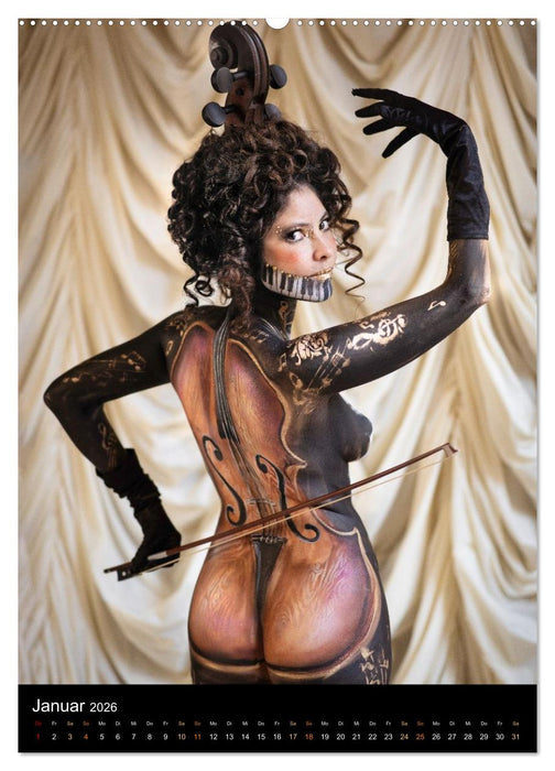 Klangkörper - Bodypainting Adventures (CALVENDO Premium Wandkalender 2026)