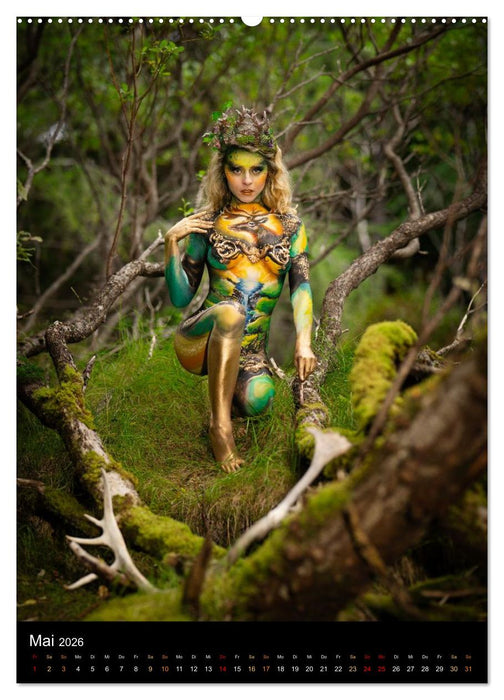 Klangkörper - Bodypainting Adventures (CALVENDO Premium Wandkalender 2026)