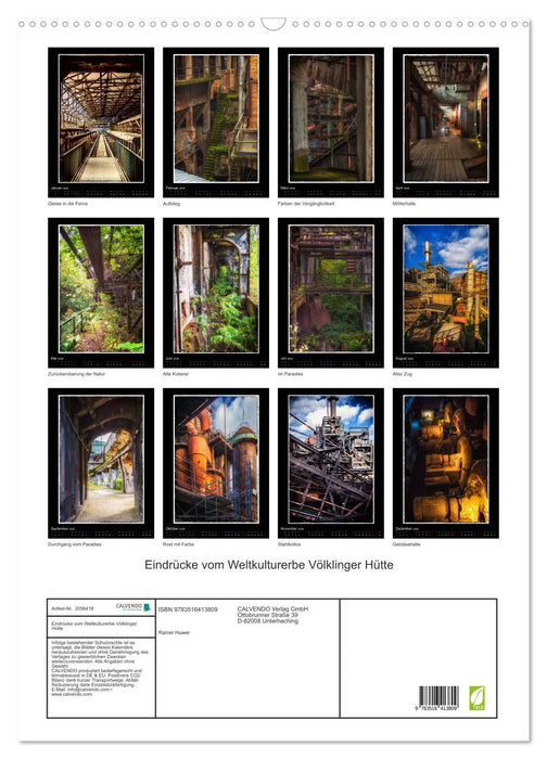 Eindrücke vom Weltkulturerbe Völklinger Hütte (CALVENDO Wandkalender 2026)