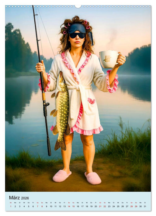 Angeln mit Biss - Lustiger Kalender für Angler mit Charme (CALVENDO Premium Wandkalender 2026)