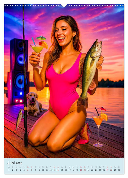 Angeln mit Biss - Lustiger Kalender für Angler mit Charme (CALVENDO Premium Wandkalender 2026)