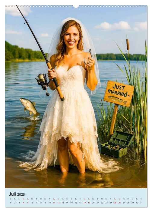 Angeln mit Biss - Lustiger Kalender für Angler mit Charme (CALVENDO Premium Wandkalender 2026)