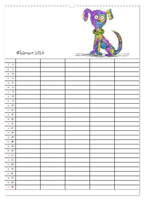 Bunte Freunde (CALVENDO Wandkalender 2026)