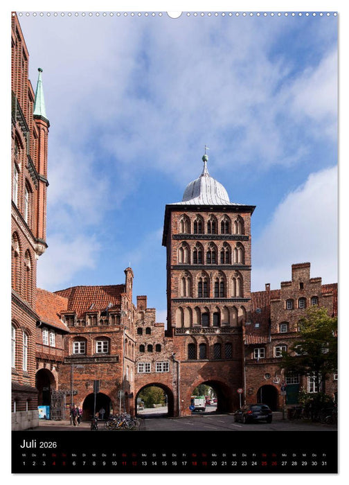 Lübeck - Hanseschönheit in Insellage (CALVENDO Premium Wandkalender 2026)