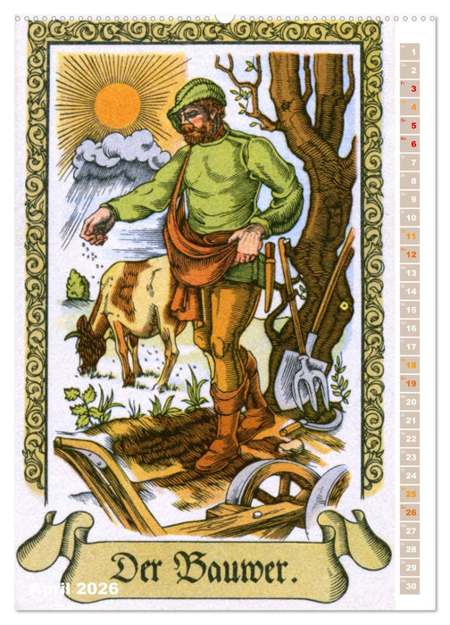 Altes Handwerk neu entdeckt: historische Zeichnungen (CALVENDO Wandkalender 2026)